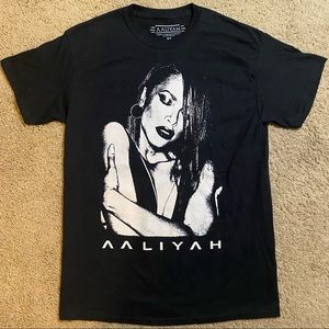 Aaliyah R&B Black Graphic T-Shirt sz Women’s M RIP